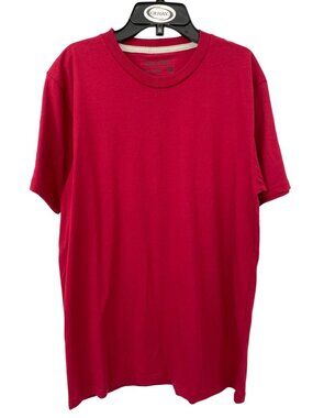 Homefield T Shirt Medium Crewneck Short Sleeve Red Cotton Blend Plain Basic Tee